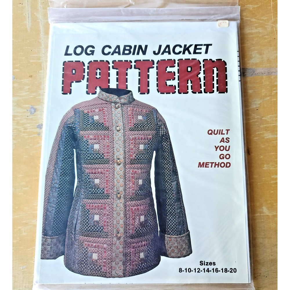 OOP Quilt As You Go Log Cabin Jacket Pattern Sz. 8 10 12 14 16 18 20 NOS VTG
